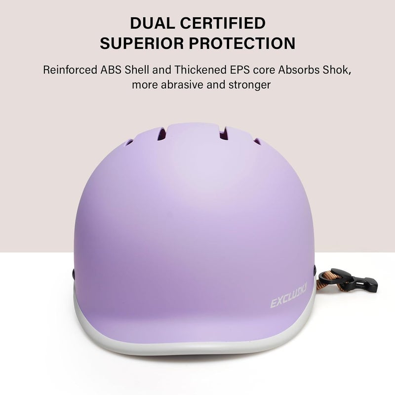 EXCLUSKY Bike Helmet for Adults,Adjustable Cycling Helmet for Men & Women Safety Certified Bicycle Helmet for Commuting, Road Biking, Skating with USB Rechargeable Rear Light - Image 5